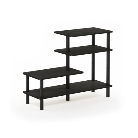 Furinno 18126EX-BK Turn-N-Tube 3-Tier Side Display Rack, Espresso & Black - 31.50 x 25.20 x 11.61 in. 18126EX/BK